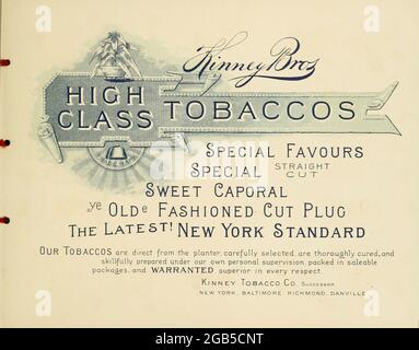 Dal ' Album dei celebri cavalli da corsa americani e inglesi' di Kinney Bros pubblicato in New Your nel 1888 da Kinney Brothers per far avanzare le vendite dei loro marchi di sigarette. La Kinney Tobacco Company era un'azienda americana di produzione di sigarette che ha creato il marchio di sigarette Sweet Caporal e lo ha promosso con le carte di commercio da collezione. Essendo un produttore leader di sigarette del 1870-1880, si è fusa nel 1890 nella American Tobacco Company. Foto Stock