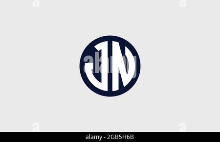 JN e NJ J J o N Abstract Letter Mark Vector Logo Template for Business Illustrazione Vettoriale