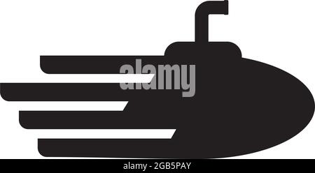 Modello vettoriale per la progettazione del logo Sumbarine Icon Illustrazione Vettoriale