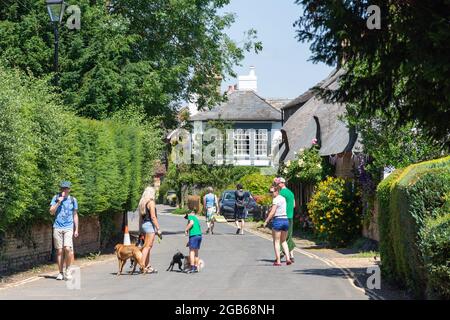 Mill Street, Houghton, Houghton & Wyton, Cambridgeshire, Inghilterra, Regno Unito Foto Stock
