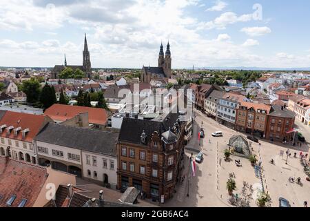 Geografia / viaggio, Germania, Renania-Palatinato, Speyer, vista sulla città, POSTPLATZ (PIAZZA), DIRITTI-AGGIUNTIVI-AUTORIZZAZIONE-INFORMAZIONI-NON-DISPONIBILI Foto Stock