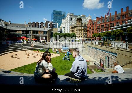 GREAT Northern Warehouse nel centro di Manchester Foto Stock