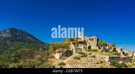 Vista sulla Cittadella di Mistras Foto Stock