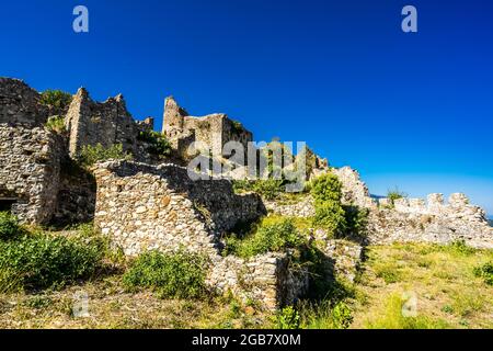 Vista sulla Cittadella di Mistras Foto Stock