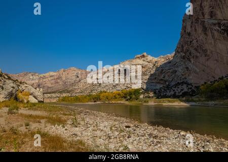 Split Mountain Canyon tagliato dal Green River, Dinosaur National Monument al confine tra Utah e Colorado, USA Foto Stock