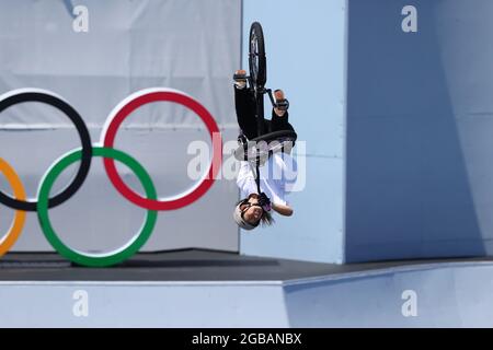 Minato Oike (JPN), 1 AGOSTO 2021 - Ciclismo : finale del Parco delle Donne durante i Giochi Olimpici di Tokyo 2020 al Parco Sportivo Urbano Ariake di Tokyo, Giappone. (Foto di YUTAKA/AFLO SPORT) Foto Stock