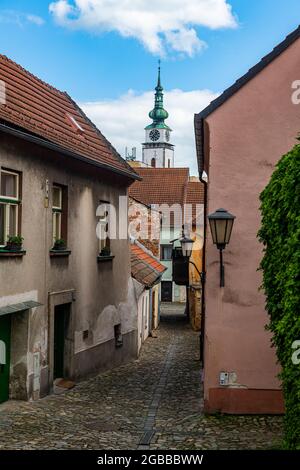 Quartiere ebraico e Basilica di San Procopio, patrimonio dell'umanità dell'UNESCO, Trebic, Repubblica Ceca, Europa Foto Stock