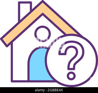 Icona colore RGB assenza riparo Illustrazione Vettoriale