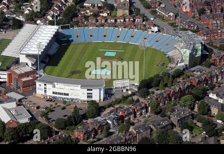 Vista aerea dello Yorkshire Cricket Ground, Headingley, Leeds Foto Stock