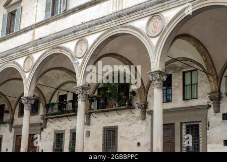 Ospedale degli Innocenti un edificio storico a Firenze. Foto Stock