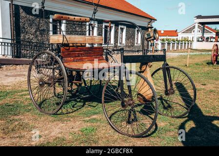 886 Benz Patent Motorwagen al Museo Mercedes-Benz Foto Stock