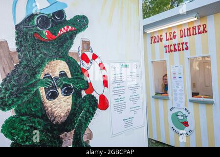 Florida Fellsmere Frog leg Festival biglietti annuali per la cena, biglietteria, Foto Stock