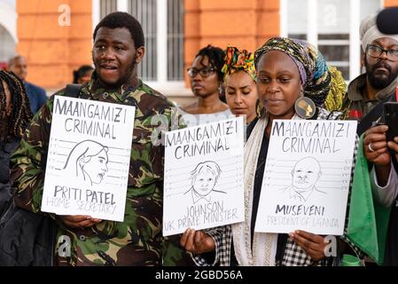 Londra, Regno Unito. 1 agosto 2021. La rivolta panafricana. I sostenitori si sono riuniti a Brixton per celebrare la Giornata Africana dell'emancipazione. Foto Stock