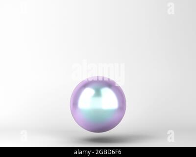 Primitiva geometrica astratta. Scena minima. illustrazione 3d. Forma iridescente Foto Stock
