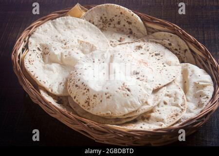 pane indiano roti Foto Stock