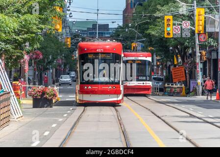 Bombardier Tramway o Streetcar, Toronto, Canada Foto Stock