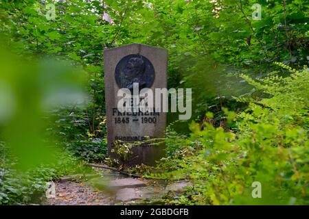 28 luglio 2021, Sassonia-Anhalt, Köthen (Anhalt): Il memoriale di Felix Friedhelm. Foto: Klaus-Dietmar Gabbert/dpa-Zentralbild/ZB Foto Stock