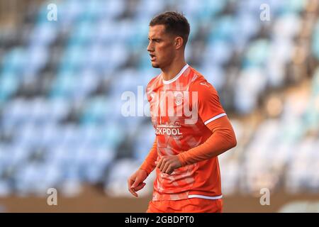 Jerry Yates di Blackpool durante il gioco Foto Stock