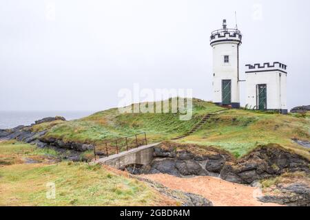 Pretty Elie Ness Lighthouse a Fife - Scozia, Regno Unito Foto Stock