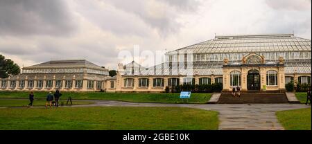 Vista panoramica della casa temperata - Kew Gardens Foto Stock