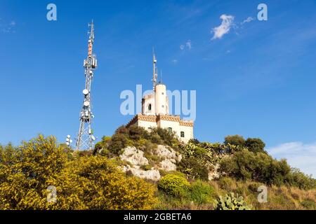 Viste panoramiche della Torre del Belvedere (Torre Semaforo di Belvedere) a Siracusa, Sicilia, Italia. Foto Stock