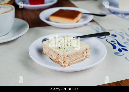 Carlota o torta al limone, dessert messicano in Messico Foto Stock