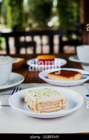 Carlota o torta al limone, dessert messicano in Messico Foto Stock