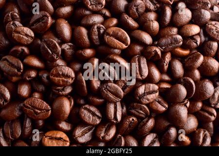 Vista dall'alto dei coffee Beans Foto Stock