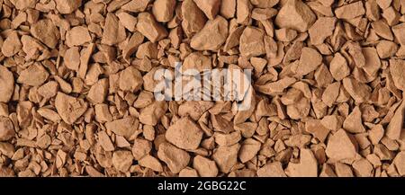 Primo piano di Freeze Dried Instant Coffee, Food background. Foto Stock