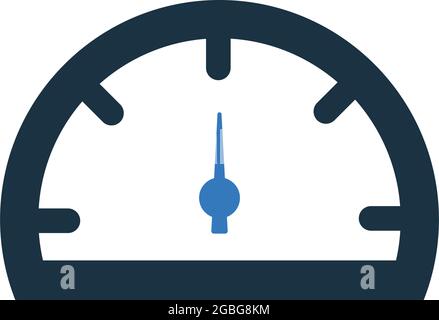 Icona prestazioni, tachimetro - file EPS vettoriale facilmente modificabile. Illustrazione Vettoriale