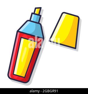 pennarello isolato cartoon vettore illustrazione in stile piatto Illustrazione Vettoriale