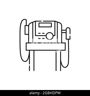 Icona della linea di colore della macchina fisioterapica combinata. Pittogramma per pagina web, app mobile, promo. Elemento di progettazione GUI UI UX. Tratto modificabile. Illustrazione Vettoriale