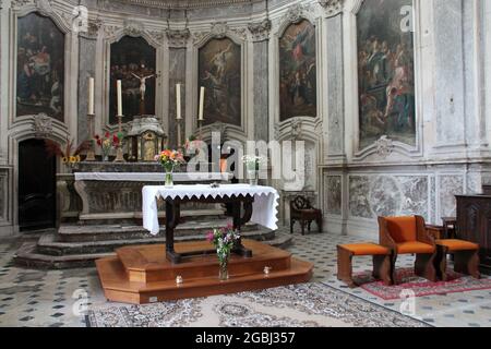 chiesa saint-martin a pont-à-mousson in lorena (francia) Foto Stock