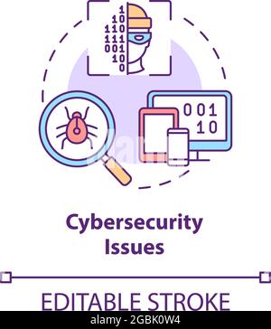 Icona del concetto di sicurezza informatica Illustrazione Vettoriale