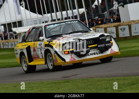 David Kedward, Lee Kedward, Audi quattro S1 E2, Ultimate rally cars, The Maestros - Motorsport's Great All-Rounders, Goodwood Festival of Speed, Goodw Foto Stock