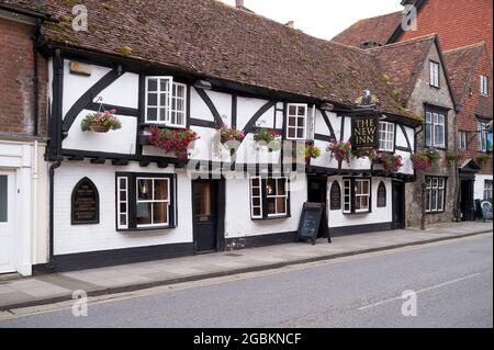 Il pub e ristorante New Inn a New Street Salisbury Foto Stock