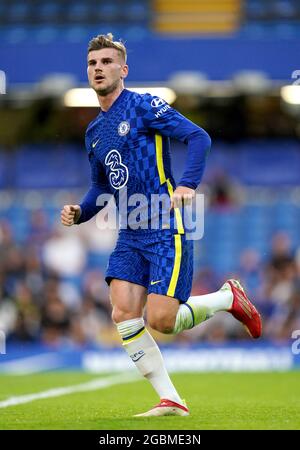 Timo Werner di Chelsea durante la partita della Mind Series a Stamford Bridge, Londra. Data immagine: Mercoledì 4 agosto 2021. Foto Stock