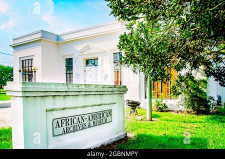 Il National African-American Archives and Museum (Archivio e museo nazionale afroamericano) è raffigurato, 1 agosto 2021, a Mobile, Alabama. Foto Stock