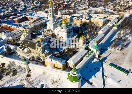 Veduta aerea della Trinità Lavra di San Sergio, Sergiev Posad, Russia Foto Stock