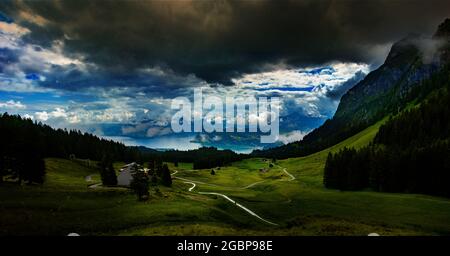 Panorama da Pilatus, Svizzera con vista sul lago Luzern- Foto Stock