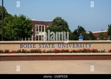 Boise, ID, USA - 25 luglio 2021: La Boise state University Foto Stock