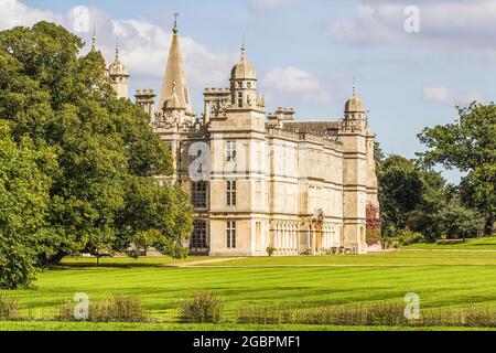 Burghley House si trova a Stamford, Linca's ed è la casa annuale per il famoso mondo 'Burghly Horse Trials', Credit: John Faircough / Avalon Foto Stock