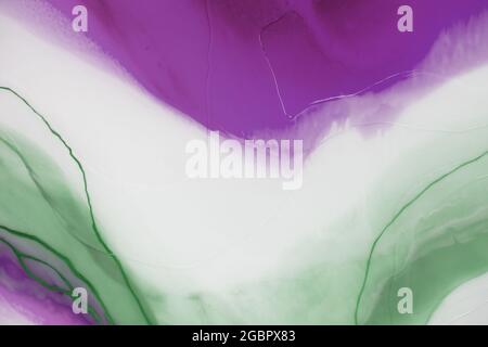 pittura, astratto. Primo piano della pittura. Coloratissimo sfondo di pittura astratta. Vernice altamente ruvida. Dettagli di alta qualità. Macchie in resina. Resinart. Foto Stock