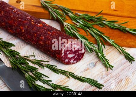 Salsiccia Braunschweiger, salsiccia tradizionale tedesca Foto Stock