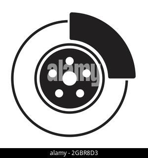 Car brake Icon Vector auto service, concetto di riparazione per il design grafico, logo, sito web, social media, app mobile, illustrazione dell'interfaccia utente Illustrazione Vettoriale