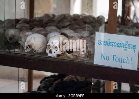 Campi di sterminio, Cambogia, Pol Pot, Khmer Rossi Foto Stock