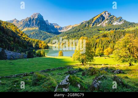 Geografia / viaggio, Svizzera, Obersee (Lago superiore), Bruennelistock, 2133 m, USO-NON-ESCLUSIVO-PER-BIGLIETTI-BIGLIETTI-AUGURI-PIEGHEVOLI-USO-CARTOLINA Foto Stock