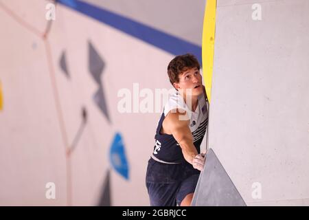 Tokyo, Giappone. 5 agosto 2021. COLEMAN Nathaniel (USA) Sport Climbing : finale di Bouldering, durante i Giochi Olimpici di Tokyo 2020 all'Aomi Urban Sports Park di Tokyo, Giappone . Credit: Yohei Osada/AFLO SPORT/Alamy Live News Foto Stock