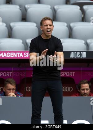 Muenchen, ALLIANZARENA, Germania. 31 luglio 2021. Il pullman della Baviera Julian NAGELSMANN. Calcio, FC Bayern Monaco (M) - SSC Napoli (NEA), partita preparatoria per la stagione 2021-2022, il 31 luglio 2021 a Muenchen, ALLIANZARENA, Germania. ¬ di credito: dpa/Alamy Live News Foto Stock