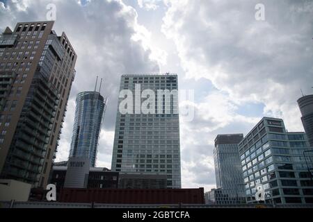 Edificio degli uffici e hotel Hilton Warsaw City a Varsavia, Polonia. 21 Maggio 2021 © Wojciech Strozyk / Alamy Stock Photo *** Local Caption ** Foto Stock